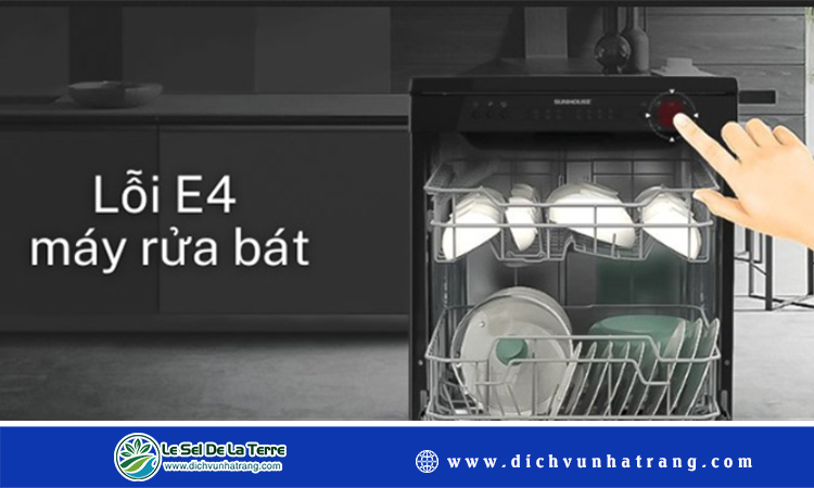 Máy rửa chén hafele báo lỗi e4