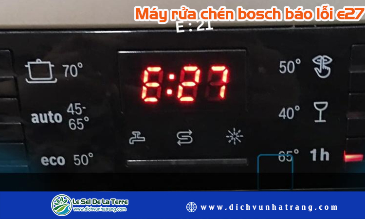 Máy rửa chén bosch báo lỗi e27